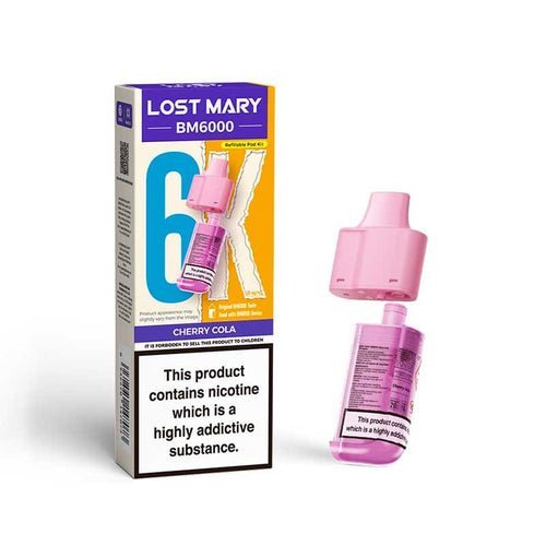 Lost Mary BM6000 Prefilled Pods Pack of 5 - Available In Cherry Cola Flavour 