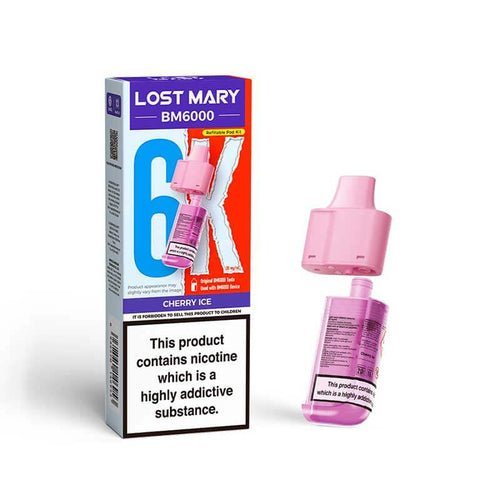 Lost Mary BM6000 Prefilled Pods Pack of 5 - Available In Cherry Ice Flavour 