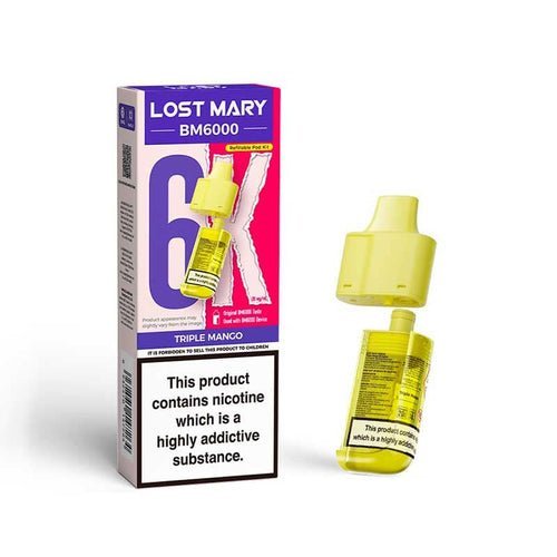 Lost Mary BM6000 Prefilled Pods Pack of 5 - Available In Triple Mango Flavour 