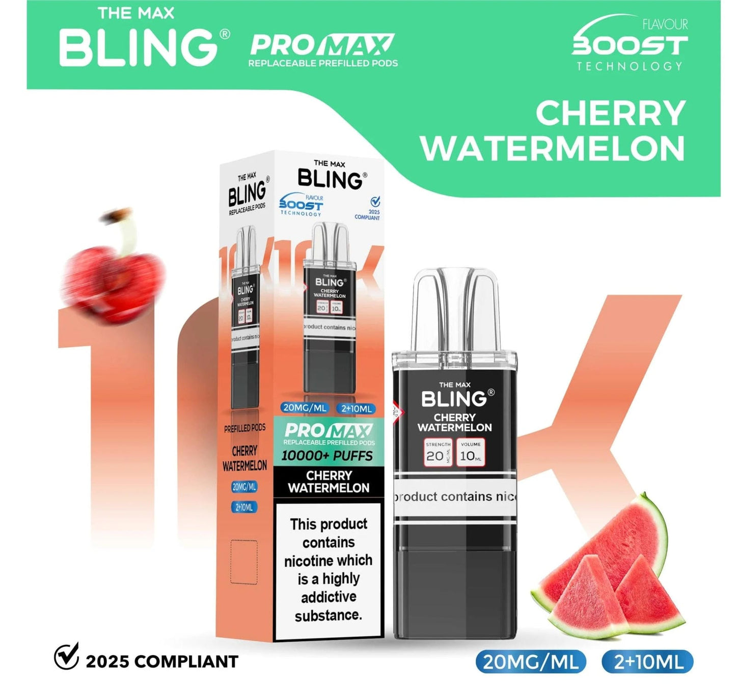 The Bling 10K Pro Max Replacement Prefilled Pods - Box of 5