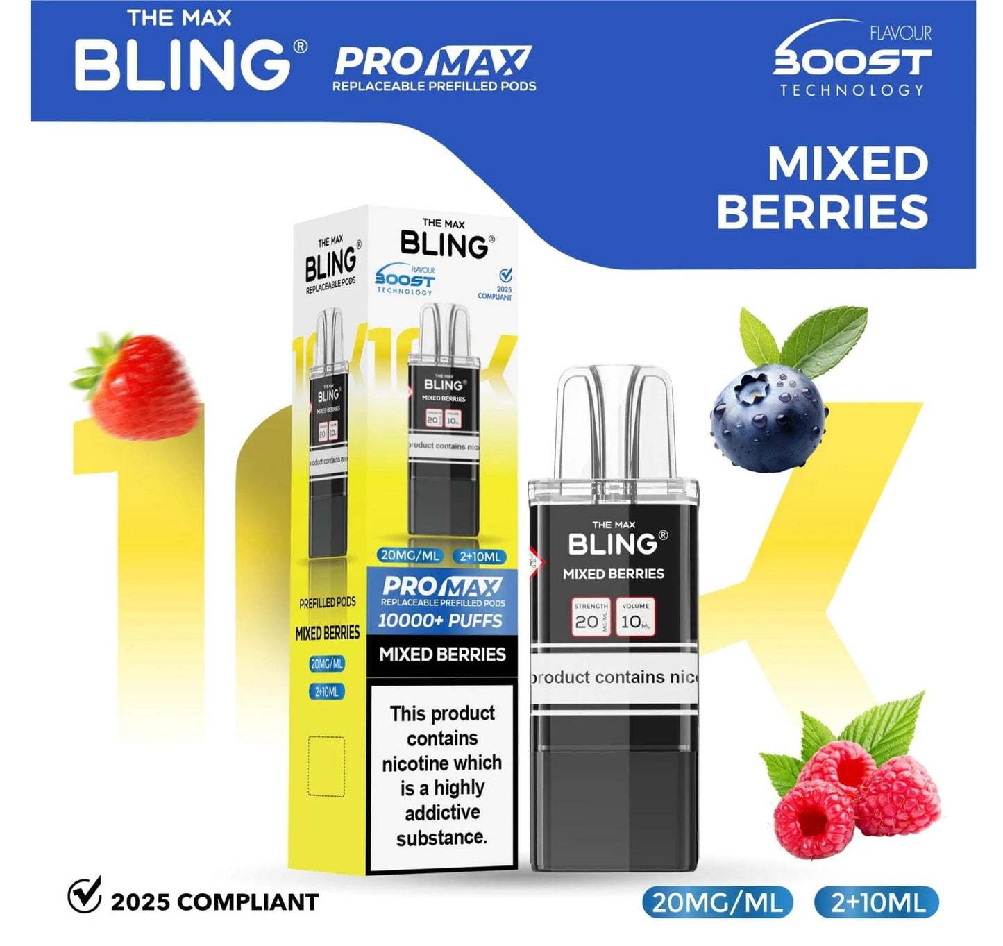 The Bling 10K Pro Max Replacement Prefilled Pods - Box of 5